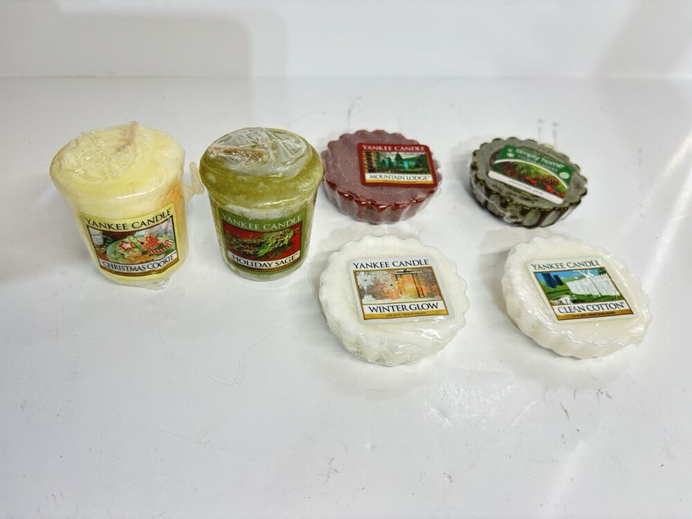 6 YANKEE CANDLE TARTS WAX CANDLE MELTS Christmas Winter Holiday Scents